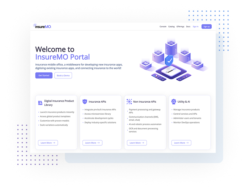 InsureMO Portal — Four Key Components overview